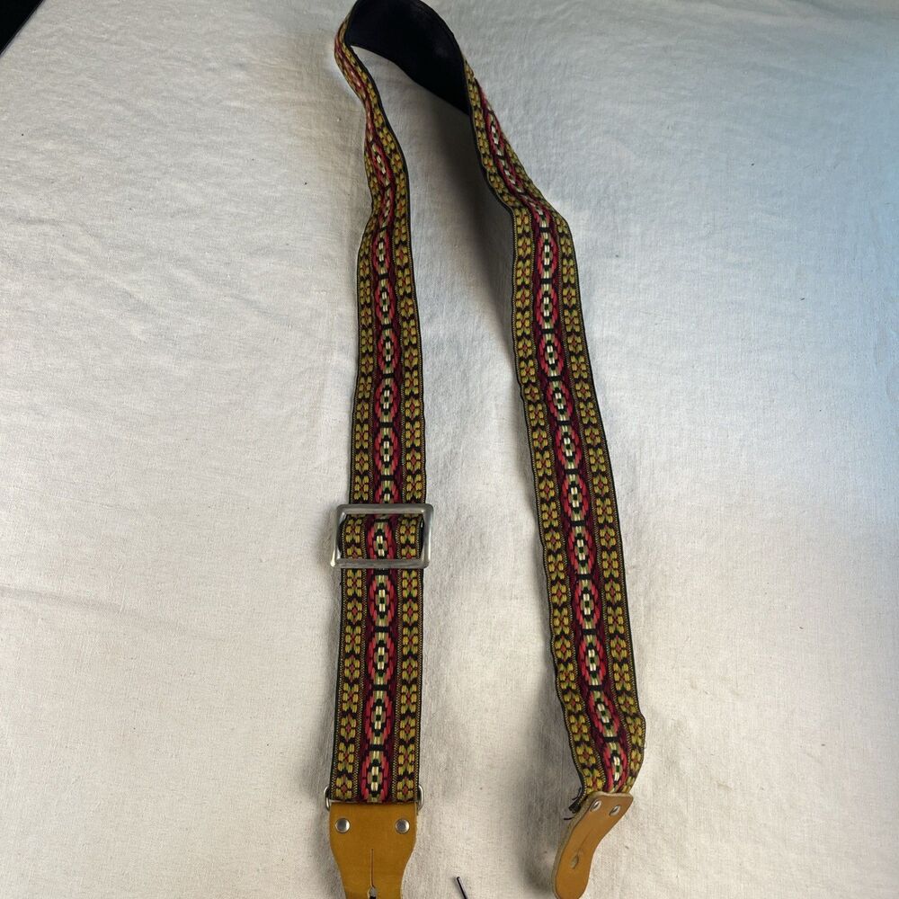 Vintage Guitar Strap Unbranded ACE Style 1960’s/70’s Super Nice Great Colors